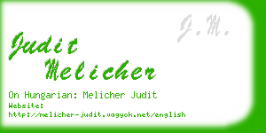 judit melicher business card